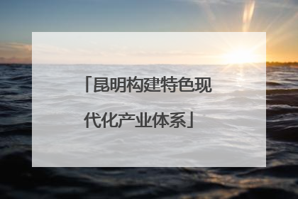 昆明构建特色现代化产业体系