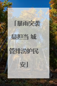 暴雨突袭显担当 城管排涝护民安