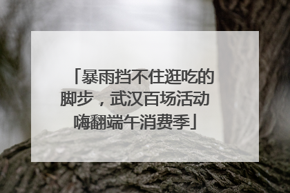 暴雨挡不住逛吃的脚步，武汉百场活动嗨翻端午消费季