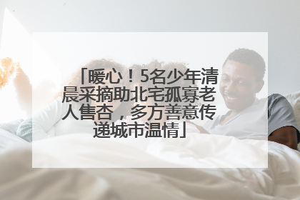 暖心！5名少年清晨采摘助北宅孤寡老人售杏，多方善意传递城市温情