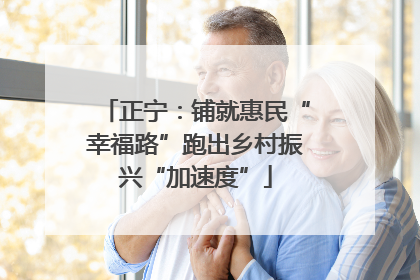 正宁：铺就惠民“幸福路”跑出乡村振兴“加速度”