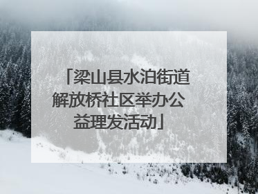 梁山县水泊街道解放桥社区举办公益理发活动