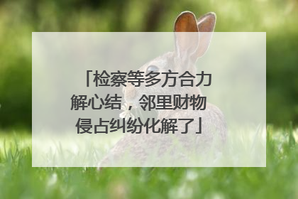 检察等多方合力解心结，邻里财物侵占纠纷化解了