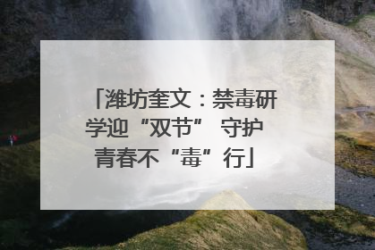 潍坊奎文：禁毒研学迎“双节” 守护青春不“毒”行