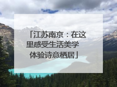 江苏南京：在这里感受生活美学 体验诗意栖居