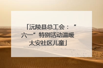 沅陵县总工会：“六一”特别活动温暖太安社区儿童