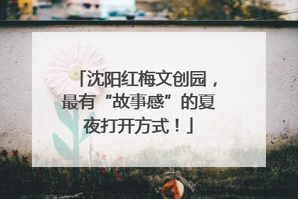 沈阳红梅文创园，最有“故事感”的夏夜打开方式！