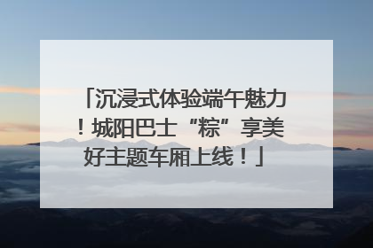 沉浸式体验端午魅力！城阳巴士“粽”享美好主题车厢上线！