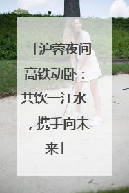 沪蓉夜间高铁动卧：共饮一江水，携手向未来