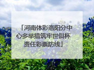 河南体彩洛阳分中心多举措筑牢世俱杯责任彩票防线