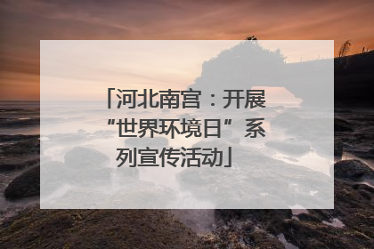 河北南宫：开展“世界环境日”系列宣传活动