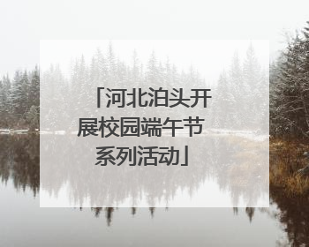 河北泊头开展校园端午节系列活动