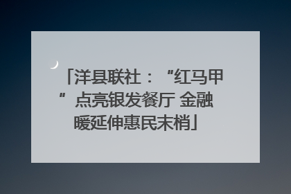 洋县联社：“红马甲”点亮银发餐厅 金融暖延伸惠民末梢