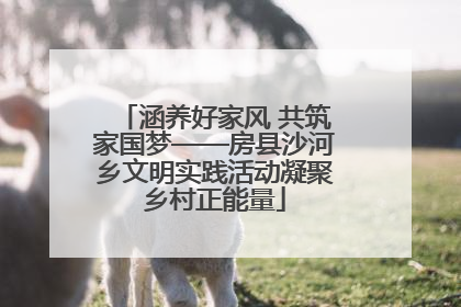 涵养好家风 共筑家国梦——房县沙河乡文明实践活动凝聚乡村正能量