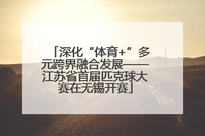 深化“体育+”多元跨界融合发展——江苏省首届匹克球大赛在无锡开赛