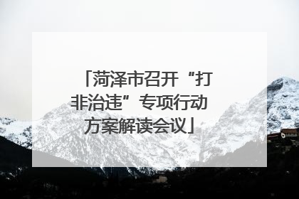 菏泽市召开“打非治违”专项行动方案解读会议
