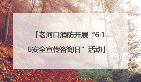 老河口消防开展“6·16安全宣传咨询日”活动