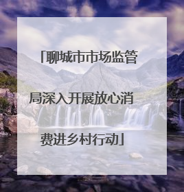 聊城市市场监管局深入开展放心消费进乡村行动