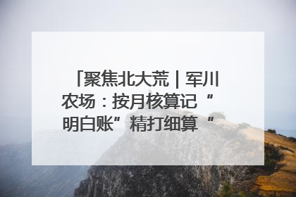 聚焦北大荒｜军川农场：按月核算记“明白账”精打细算“过紧日子”