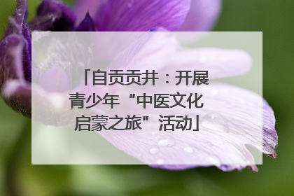 自贡贡井：开展青少年“中医文化启蒙之旅”活动