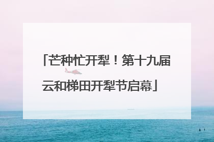 芒种忙开犁！第十九届云和梯田开犁节启幕