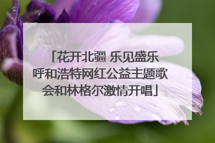 花开北疆 乐见盛乐 呼和浩特网红公益主题歌会和林格尔激情开唱