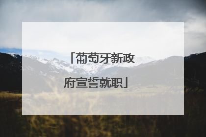 葡萄牙新政府宣誓就职