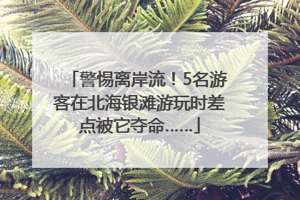 警惕离岸流！5名游客在北海银滩游玩时差点被它夺命……