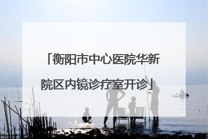 衡阳市中心医院华新院区内镜诊疗室开诊