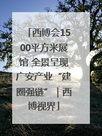 西博会1500平方米展馆 全景呈现广安产业“建圈强链”｜西博视界