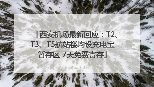 西安机场最新回应：T2、T3、T5航站楼均设充电宝暂存区 7天免费寄存