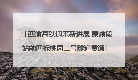 西渝高铁迎来新进展 康渝段站前四标桃园二号隧道贯通