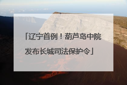 辽宁首例！葫芦岛中院发布长城司法保护令