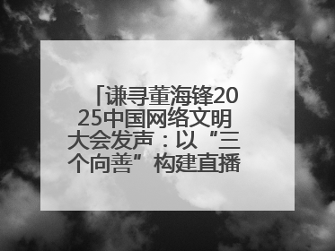 谦寻董海锋2025中国网络文明大会发声：以“三个向善”构建直播电商善意长河
