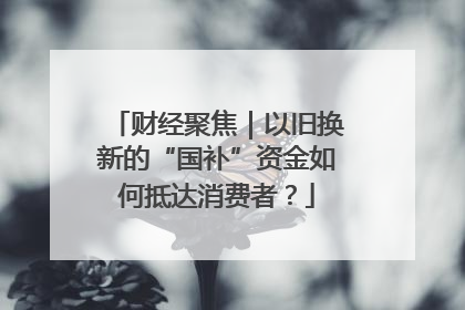 财经聚焦｜以旧换新的“国补”资金如何抵达消费者？