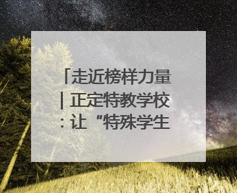 走近榜样力量｜正定特教学校：让“特殊学生”不再特殊