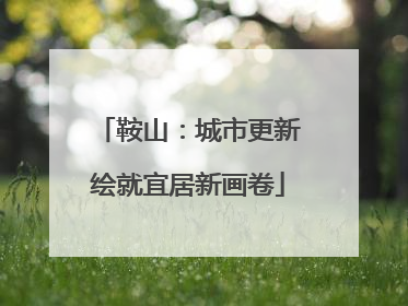 鞍山：城市更新绘就宜居新画卷