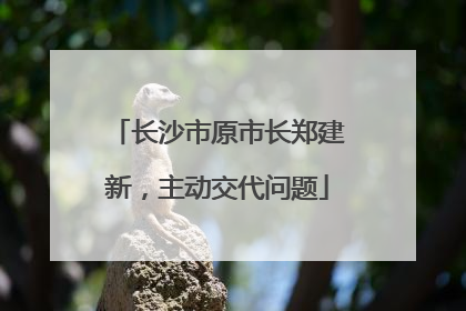 长沙市原市长郑建新，主动交代问题