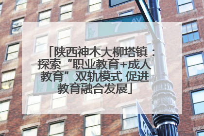 陕西神木大柳塔镇：探索“职业教育+成人教育”双轨模式 促进教育融合发展
