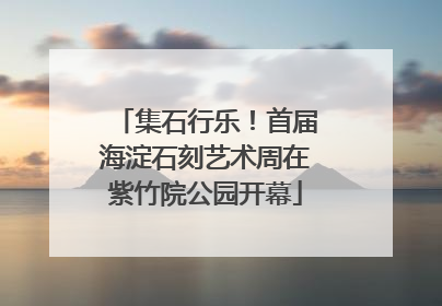 集石行乐！首届海淀石刻艺术周在紫竹院公园开幕