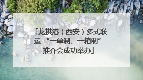 龙拱港（西安）多式联运 “一单制、一箱制” 推介会成功举办