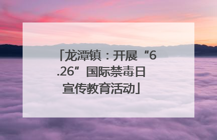 龙潭镇：开展“6.26”国际禁毒日宣传教育活动