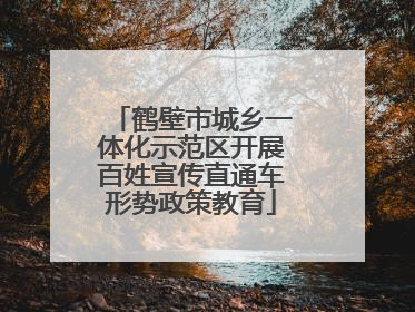 鹤壁市城乡一体化示范区开展百姓宣传直通车形势政策教育