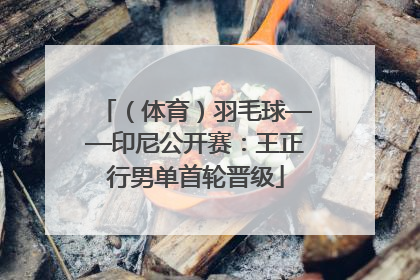 （体育）羽毛球——印尼公开赛：王正行男单首轮晋级