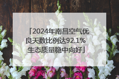 2024年南昌空气优良天数比例达92.1% 生态质量稳中向好