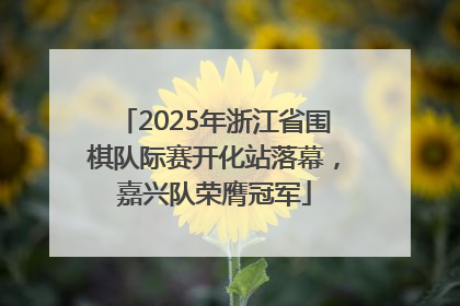2025年浙江省围棋队际赛开化站落幕，嘉兴队荣膺冠军