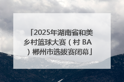 2025年湖南省和美乡村篮球大赛（村 BA）郴州市选拔赛闭幕