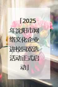 2025年沈阳市网络文化企业进校园双选活动正式启动