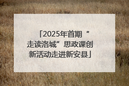 2025年首期“走读洛城”思政课创新活动走进新安县