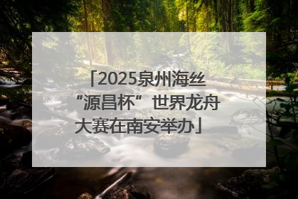 2025泉州海丝“源昌杯”世界龙舟大赛在南安举办
